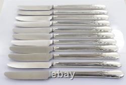International Orchid New French Hollow Grille Knife Sterling Silver Set of 11