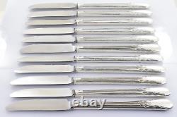 International Orchid New French Hollow Grille Knife Sterling Silver Set of 11