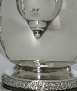 International Prelude Hand Chased Sterling Silver Pot, Sugar, Creamer and Tray