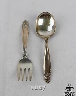 International Prelude Sterling Silver Baby Fork and Spoon Matching Vintage Set