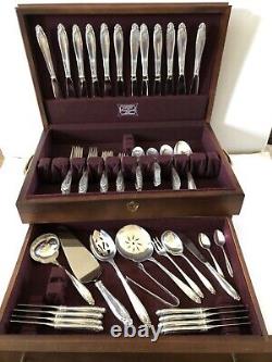 International Prelude Sterling Silver Flatware Set 84 Pieces with Anti-Tarnish Box