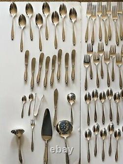International Prelude Sterling Silver Flatware Set 84 Pieces with Anti-Tarnish Box