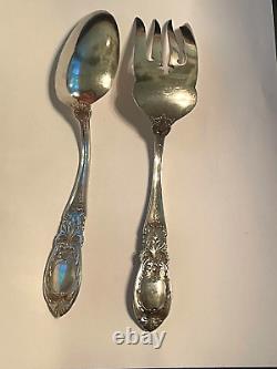 International Richelieu Sterling Silver Salad Spoon and Fork Set