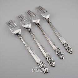 International Royal Danish Sterling Silver Place Forks 7 1/8 Set of 4