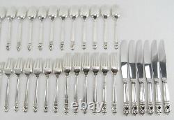 International Royal Danish Sterling Silverware Set for 6 (48 Pieces) 4.8lbs