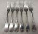 International Silver 1810 Eighteen Ten Sterling Flatware Forks Set 6 No Monogram