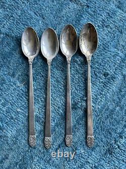International Silver Northern Lights Sterling Set of 4 Iced Tea Spoons