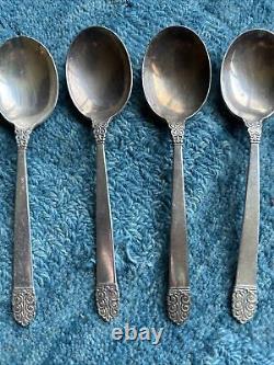 International Silver Northern Lights Sterling Set of 4 Soup Spoons