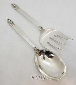 International Silver Royal Danish Sterling Serving Set Fork Spoon No Mono
