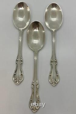 International Sterling Joan of Arc Sterling Oval Soup Spoon Set of 3 No Monogram