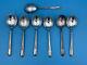 International Sterling Pat. 1929 Orchid 7 Antique Soup Spoons 7.4oz Silver