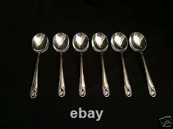 International Sterling SPRING GLORY silver Cream Soup Spoons, Post-1940, no mono