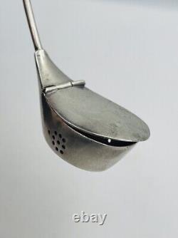 International Sterling Silver Antique Figural Golf Club Tea Strainer