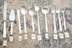 International Sterling Silver Flatware Continental Pattern 1930s -127 Pieces