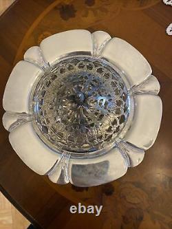 International Sterling Silver Flower Bowel With Silver Plate Top