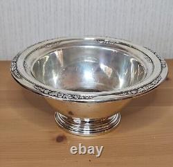 International Sterling Silver Footed Candy Dish Courtship Pattern Bowl 101g