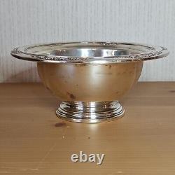 International Sterling Silver Footed Candy Dish Courtship Pattern Bowl 101g