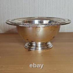 International Sterling Silver Footed Candy Dish Courtship Pattern Bowl 101g