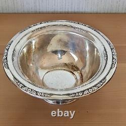 International Sterling Silver Footed Candy Dish Courtship Pattern Bowl 101g