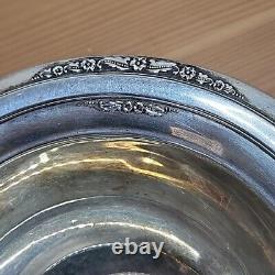 International Sterling Silver Footed Candy Dish Courtship Pattern Bowl 101g