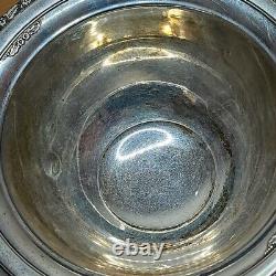 International Sterling Silver Footed Candy Dish Courtship Pattern Bowl 101g