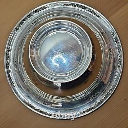 International Sterling Silver Footed Candy Dish Courtship Pattern Bowl 101g