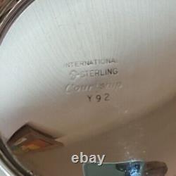 International Sterling Silver Footed Candy Dish Courtship Pattern Bowl 101g