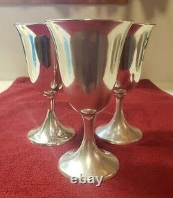 International Sterling Silver Goblets Set of 3