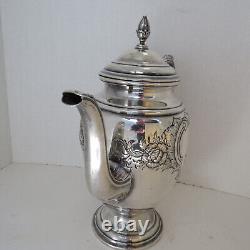 International Sterling Silver Hand Chased 4 Piece Coffee Tea Set Lord Saybrook