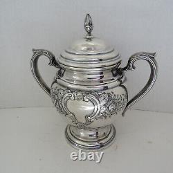 International Sterling Silver Hand Chased 4 Piece Coffee Tea Set Lord Saybrook