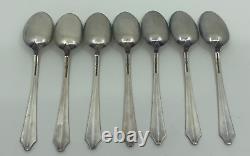 International Sterling Silver Minuet 6 Teaspoon Spoon Monogram Set of 7