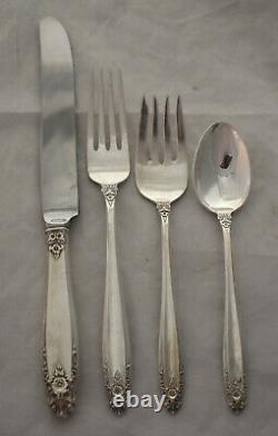 International Sterling Silver PRELUDE 8 Place Settings + Serving 40 pcs Flatware