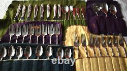 International Sterling Silver PRELUDE 8 Place Settings + Serving 40 pcs Flatware