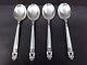 International Sterling Silver Royal Danish Set Of 4 Round Soup Spoons 6 1/2