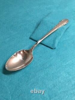 International Sterling Silver Serving Spoon, Enchantress 8-5/8 Heavy Art Deco