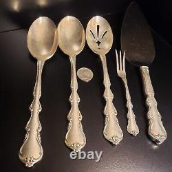 International Sterling Silver Set Angelique 3 Spoons, Server, Fork 311 Grams