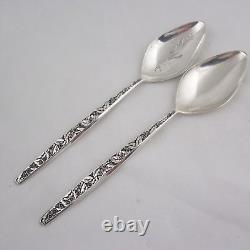 International Sterling Silver VALENCIA 2 serving spoons slotted & solid