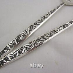 International Sterling Silver VALENCIA 2 serving spoons slotted & solid