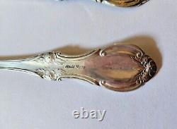 International Sterling Silver Wild Rose Spoons, Oval (8)