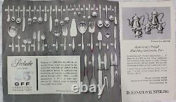 International Sterling Silver flatware Prelude 46 pieces 9 place settings
