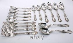International Sterling Wild Rose spoons forks 17 pieces no monogram 1948