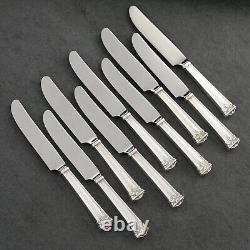 International TRIANON Sterling Silver Hollow Handled 6 1/2 Butter Knives Set 9
