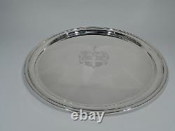 International Tray W316 Large & Heavy & Round American Sterling Silver