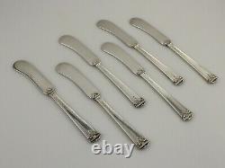 International Trianon Sterling Silver Butter Spreaders Set of 6 5 5/8