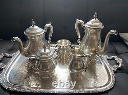 International silver 5pcs coffee/tea service. Mint Cond. 0925 Sterling Siver
