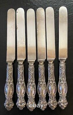 International silver Frontenac sterling dinner knives. Set Of 6