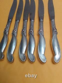 International sterling silver handle melody 6 knifes