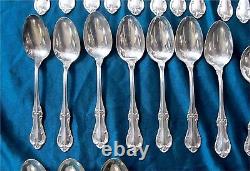 Joan Of Arc Sterling Silver flatware for 8 51 pieces by International 2974 gr
