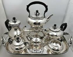 La Paglia International Sterling Silver 7-Piece Tea&Coffee Set Mid-Century Moder