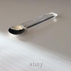Leonore Doscow Post Modern Handmade Sterling Silver and Lucite Minimalist Spoon